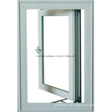 Ventana abatible de aluminio con ventanas de vidrio / aluminio reflejadas (NH50)